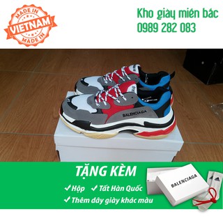 Giày Balen triple S xanh đỏ xám (ảnh thật, fullbox)