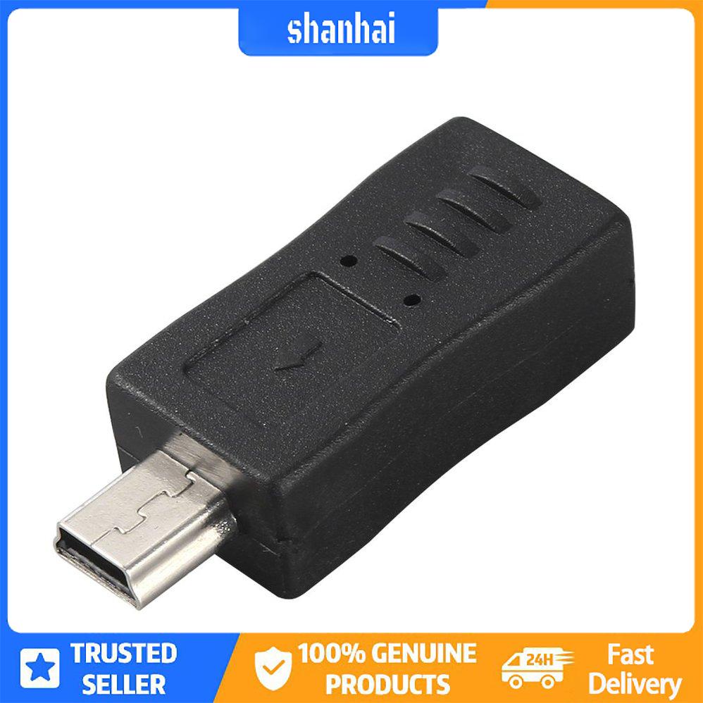 Đầu Chuyển Đổi Cổng Micro Usb Sang Đầu Cắm Mini Usb Màu Đen