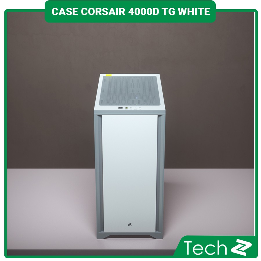 Vỏ Case Corsair 4000D TG White (Mid Tower/Màu Trắng)