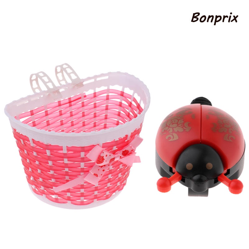 Giỏ Trước + Sau Xe Đạp / Mua Sắm Hình Bọ Rùa / Chuông Cho Bé Gái