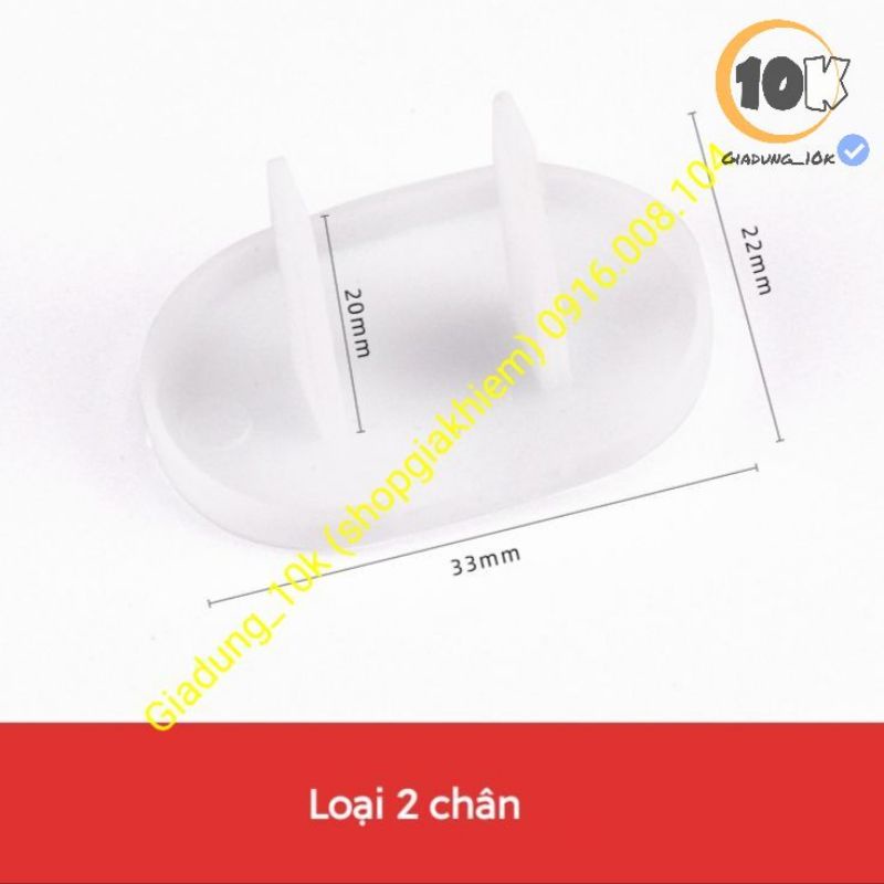 Bịt ổ điện 2 chân, 3 chân an toàn cho bé (b4)