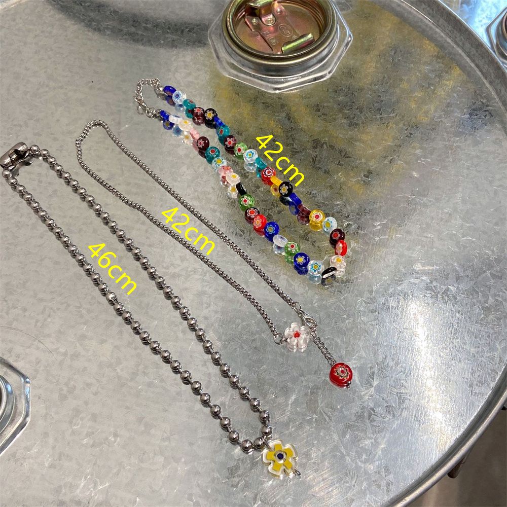 Set 3 vòng cổ thép titan Y2K thời trang dành cho nữ