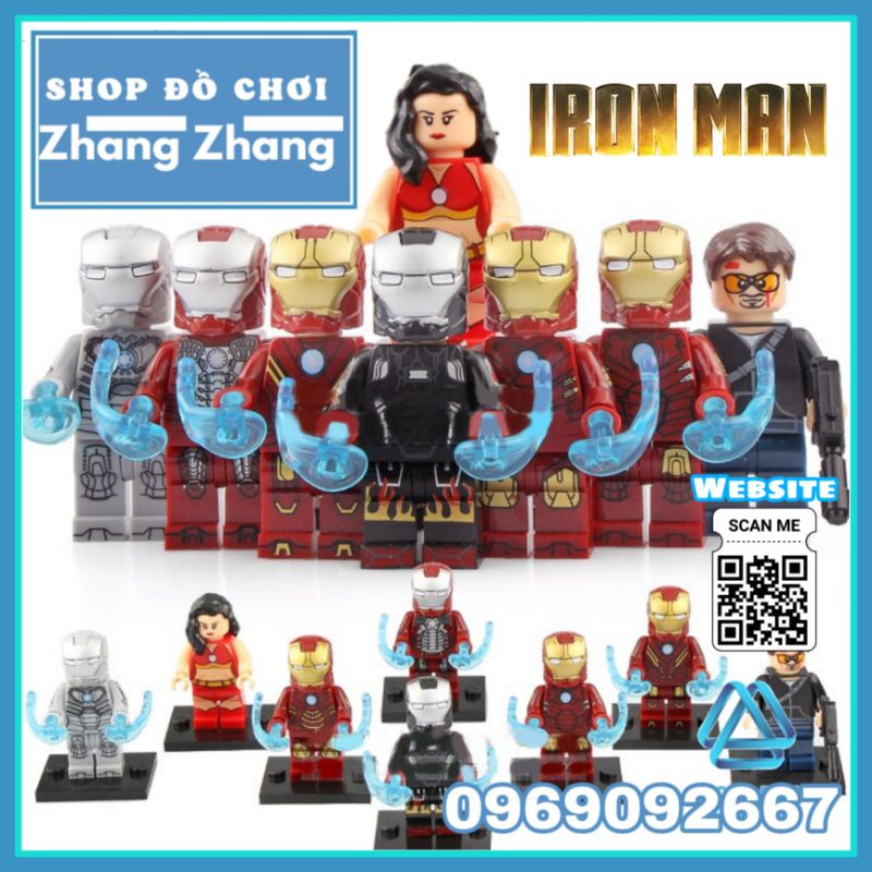 Đồ chơi Xếp hình Iron Man Người sắt Tony Stark siêu anh hùng Marvel tuyển tập Minifigures Xinh X0199