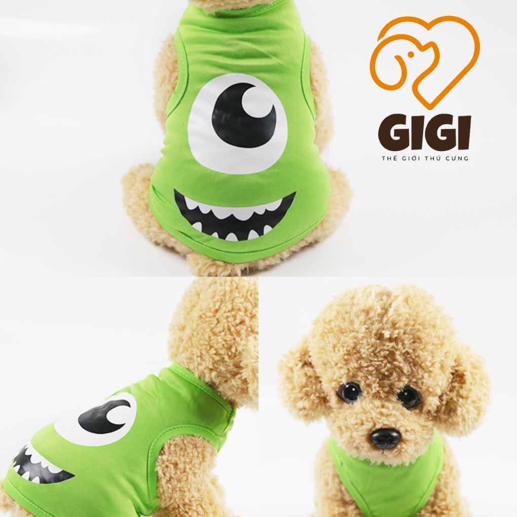 Quần áo thú cưng cho chó mèo thoáng mát nhiều họa tiết dễ thương cute giao ngẫu nhiên - Gi Gi Pet Shop