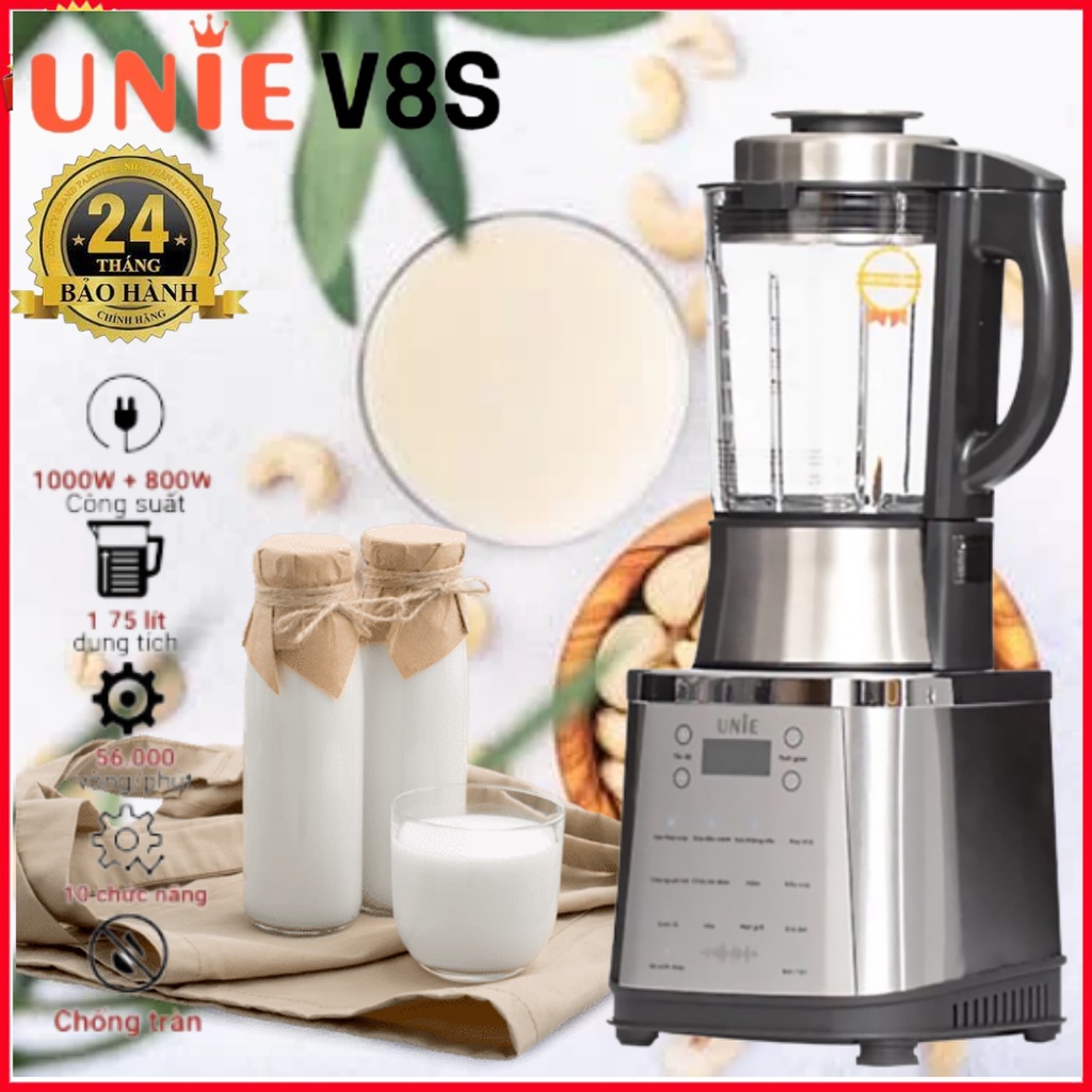 Máy làm sữa hạt,Máy nấu sữa hạt công suất 1800W dung tích 1.75L xay nấu đa năng bảo hành 24 tháng