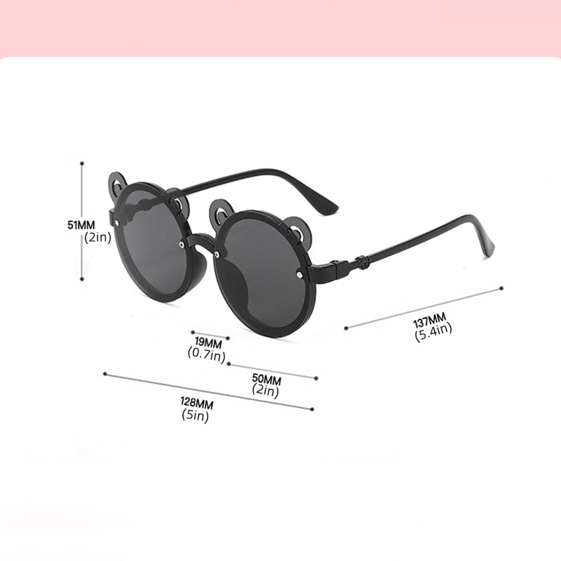 Kính Chống Tia UV Hình Gấu Hoạt Hình Dễ Thương Thời Trang Mùa Hè Dành Cho Trẻ Em Đi Chơi Ngoài Trời