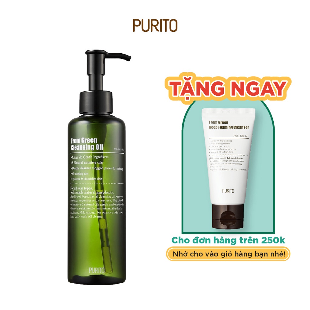 Dầu tẩy trang dịu nhẹ PURITO From Green Cleansing Oil 200ml