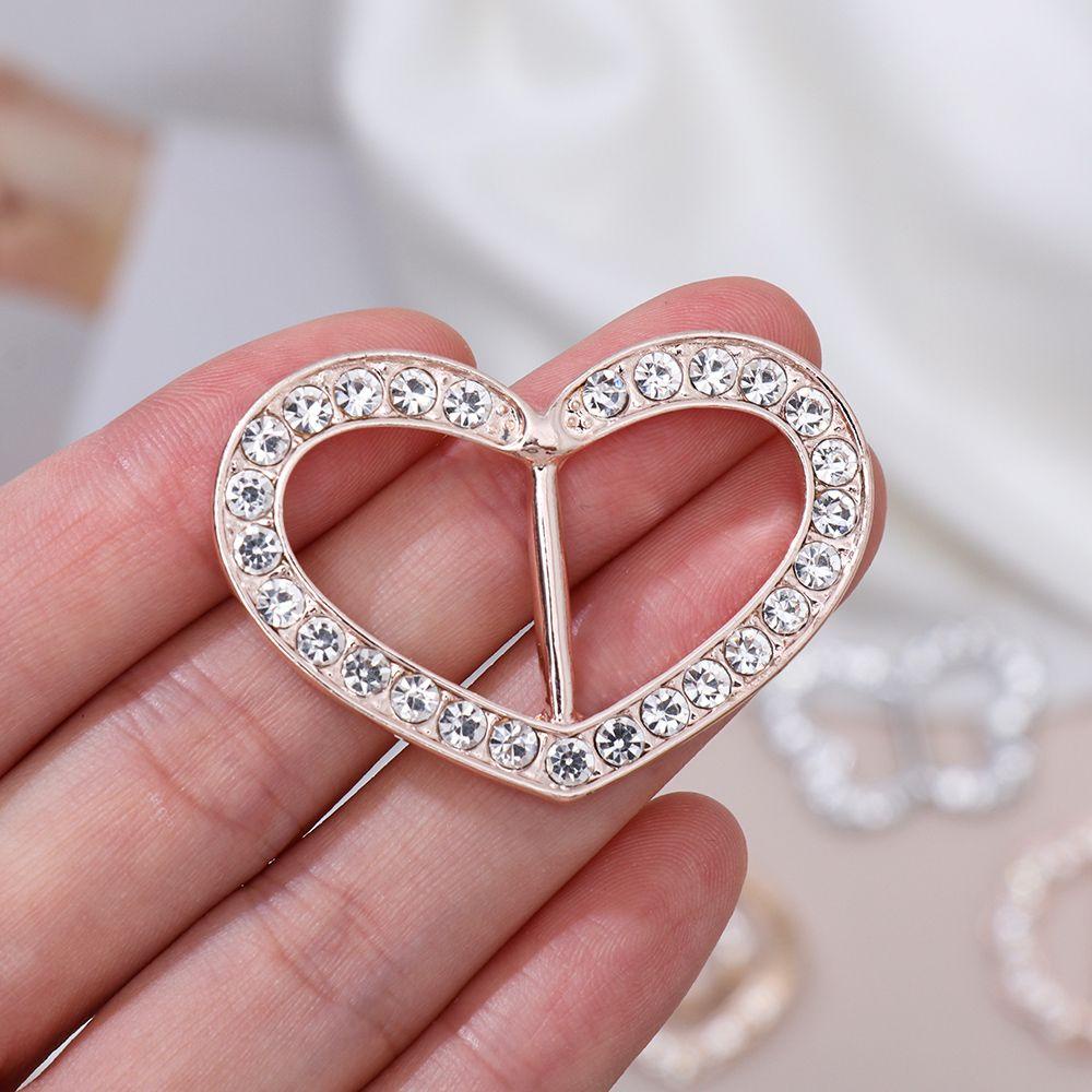 ROWANS Kẹp Khăn Choàng Hình Tròn / Bướm / Trái Tim Màu Sắc Ngọt Ngào