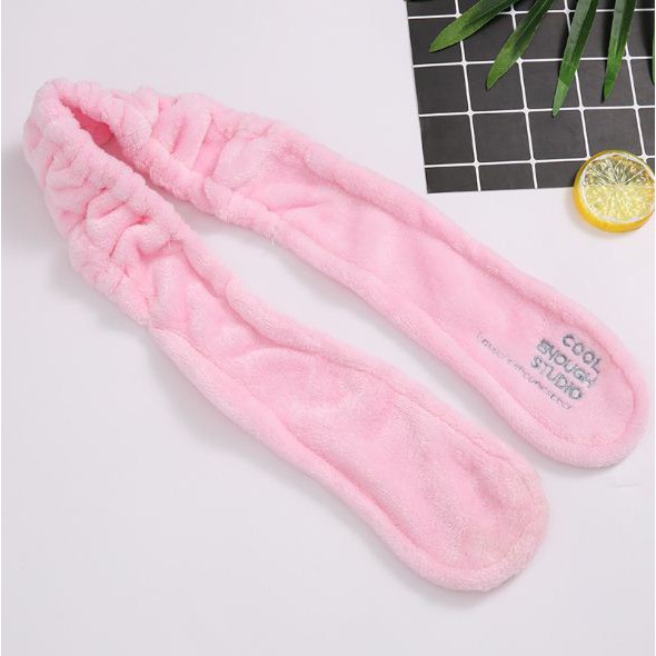 Băng đô cài tóc rửa mặt make up cực xinh (hồng)