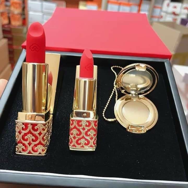 Son lì Whoo (Whoo Velvet Lip Rouge special set) 3 sp_Số 24 màu Đỏ cam