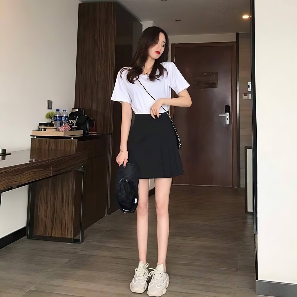 Chân Váy Ngắn Xếp Ly Một Bên Năng Động Cá Tính | BigBuy360 - bigbuy360.vn