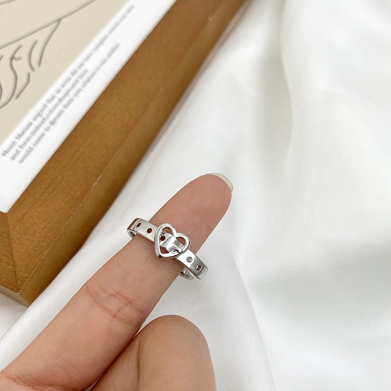 Nhẫn hở có thể điều chỉnh được thiết kế trái tim độc đáo thời trang dành cho nữ 22769