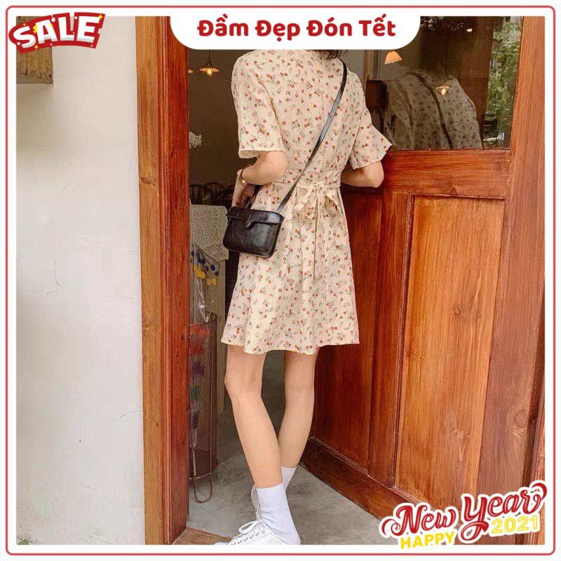 Đầm xinh Summer Dress hoạ tiết Hoa nhí chất voan mát kèm lớp lót trong ,thiết kế nơ sau lưng có khoá kéo | BigBuy360 - bigbuy360.vn