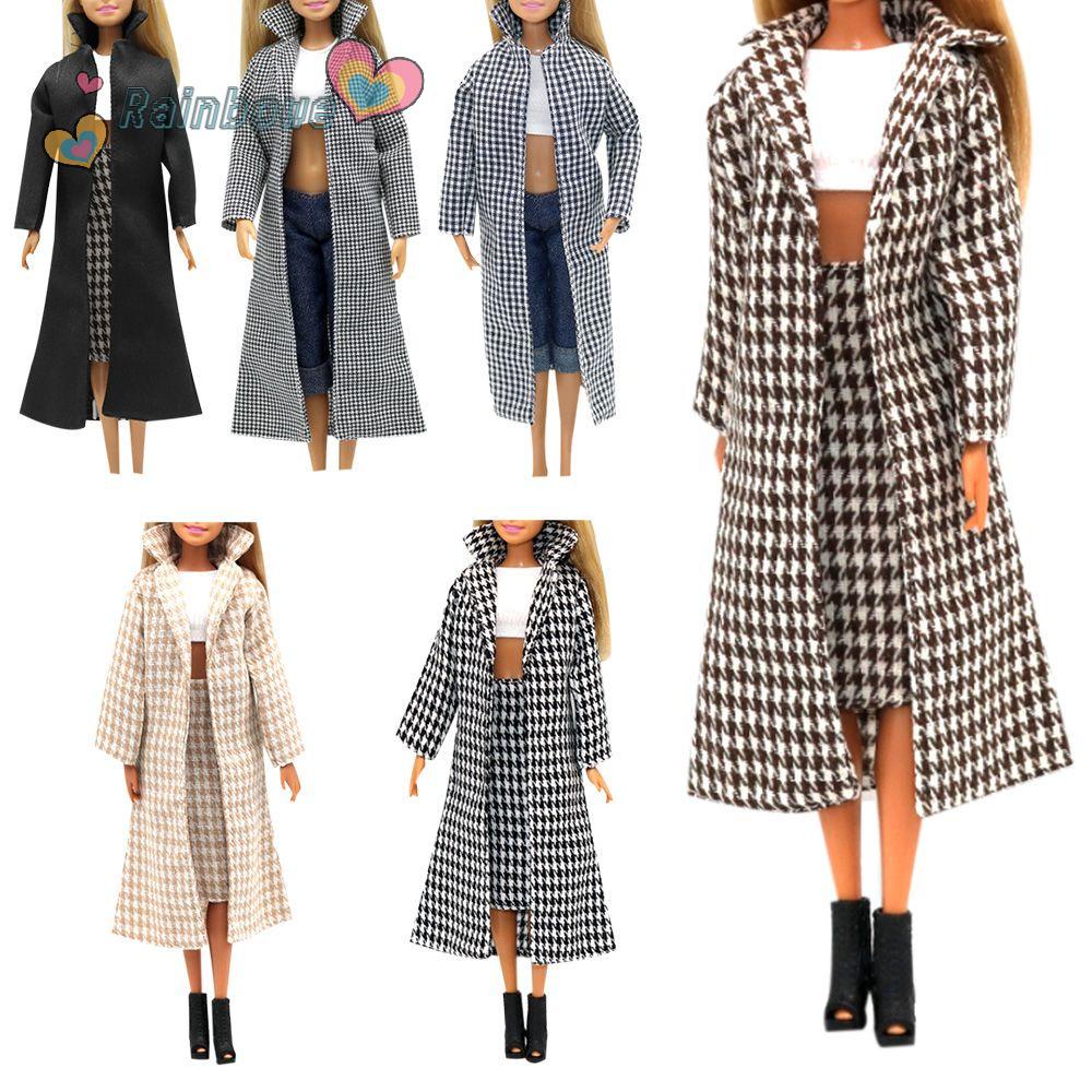 Áo khoác mùa đông mini màu nâu đen tỉ lệ 1/6 cho búp bê