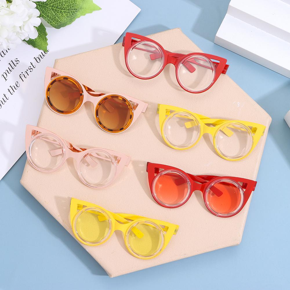 Mắt Kính Gọng Tròn Mini Bằng Vải Bông Dễ Thương Thời Trang Cho Búp Bê