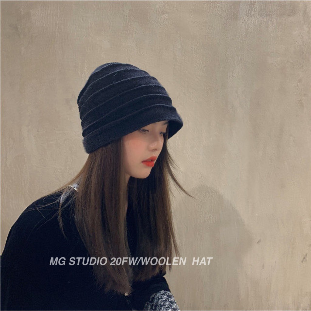 Nón Len MG STUDIO Kiểu Xếp Ly Thời Trang