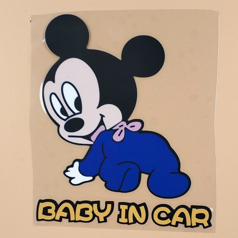 Miếng Dán Trang Trí Xe Hơi Họa Tiết Hoạt Hình Mickey / Vịt Donald Dễ Thương Kích Thước 14x11cm D10