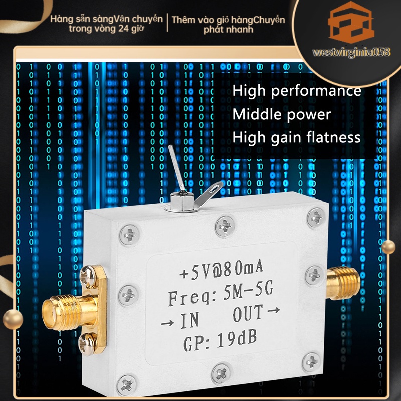Có thể bán buôn Khuếch đại tín hiệu RF băng rộng 5M-5GHz Tăng Khuếch đại băng thông rộng 19dB @ 2G Hàng giao ngayWestvirginia058