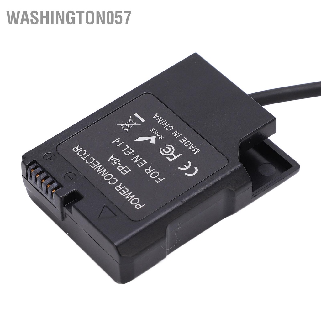 Washington057 Bộ chuyển đổi nguồn loại C ghép nối DC EN ‑ EL14 Giải mã đầy đủ Pin giả cho Nikon D5600 D5500