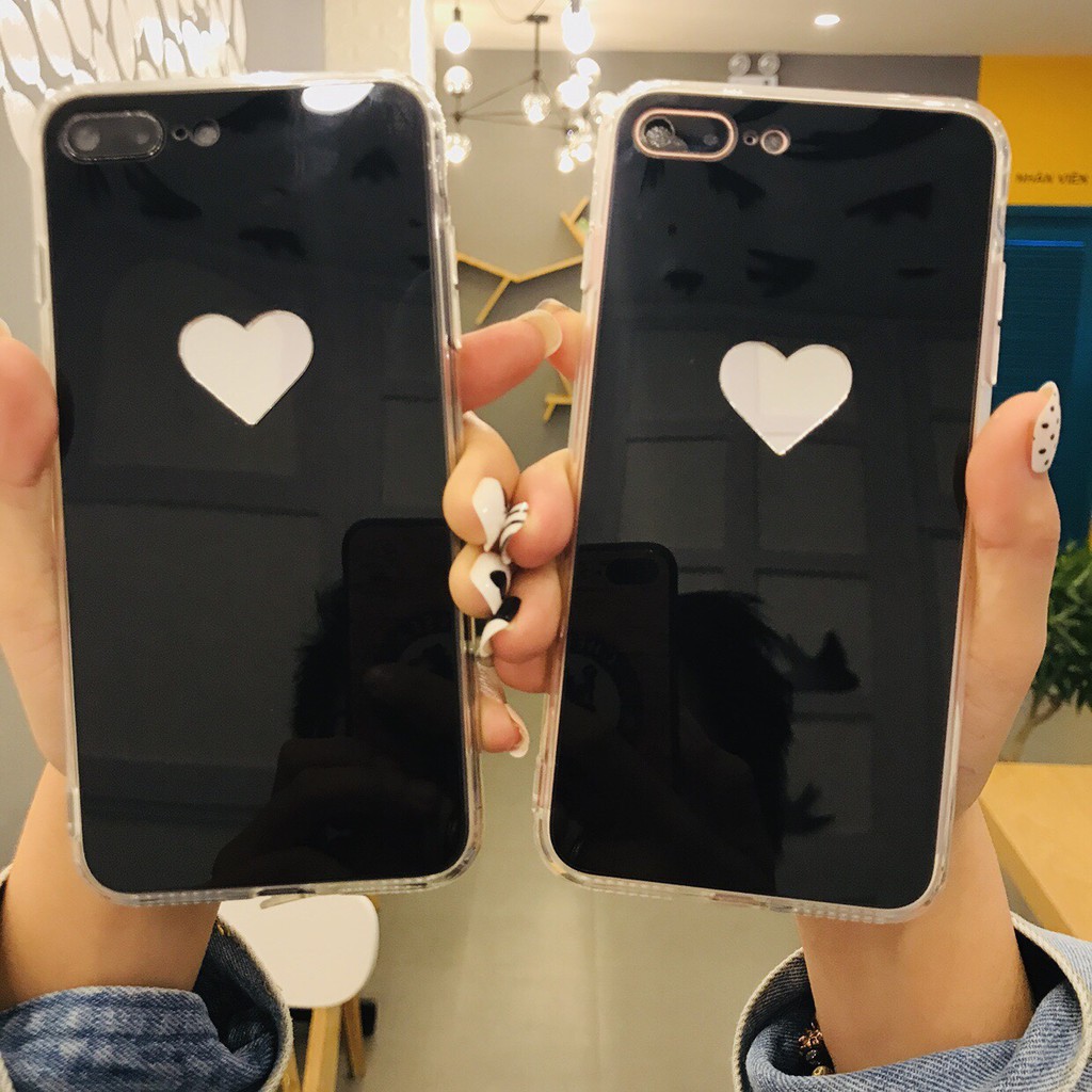 [ OPPO ] Ốp Lưng Trái Tim Gương 3D - Lưng Silicon Giả Kính, Chữ Gương - C028 | BigBuy360 - bigbuy360.vn