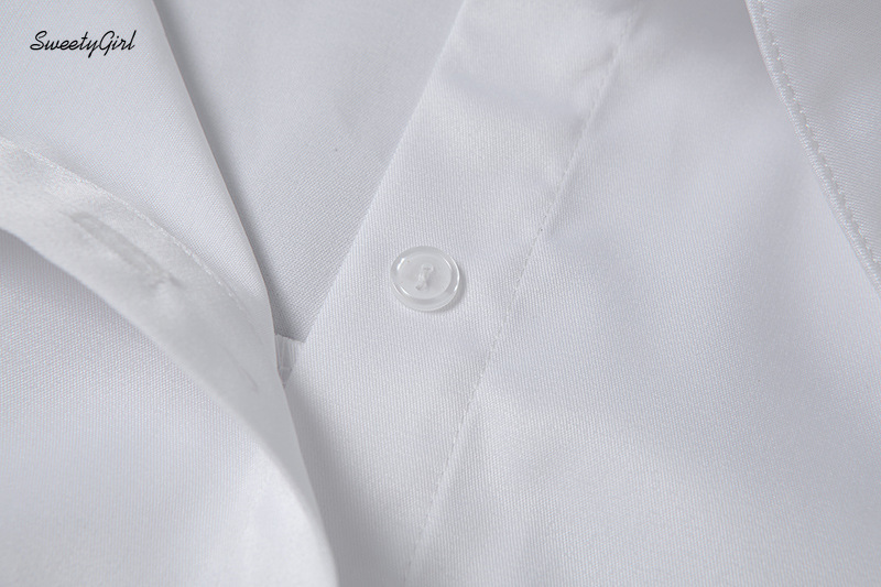 Áo Sơ Mi Tay Dài Cổ Bẻ Dáng Ôm Thiết Kế Không Đối Xứng Màu Sắc Ngọt Ngào Thời Trang Cho Nữ