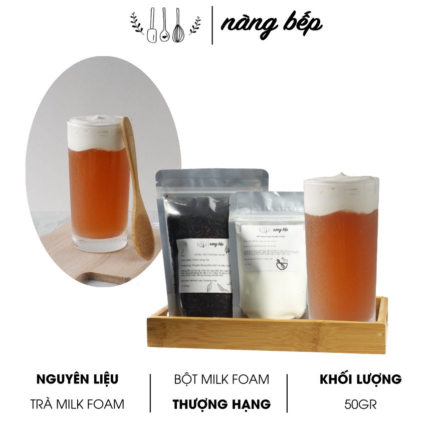 Bột Milk Foam Macchiato Nguyên liệu làm trà sữa trân châu Nàng Bếp 50gr | BigBuy360 - bigbuy360.vn