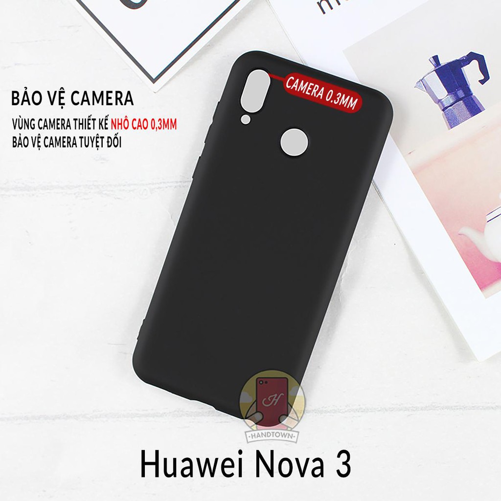 Ốp lưng Huawei Nova 3 silicone cao cấp dẻo nhám chống trầy