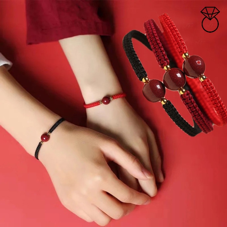 Vòng Tay Bện Dây Đỏ Mang Lại May Mắn Phong Cách Trung Hoa
