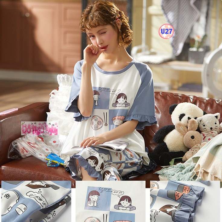 Bộ Ngủ đùi Thun cotton u7 | BigBuy360 - bigbuy360.vn