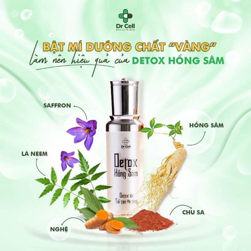 Detox hồng sâm tái tạo da Dr Cell