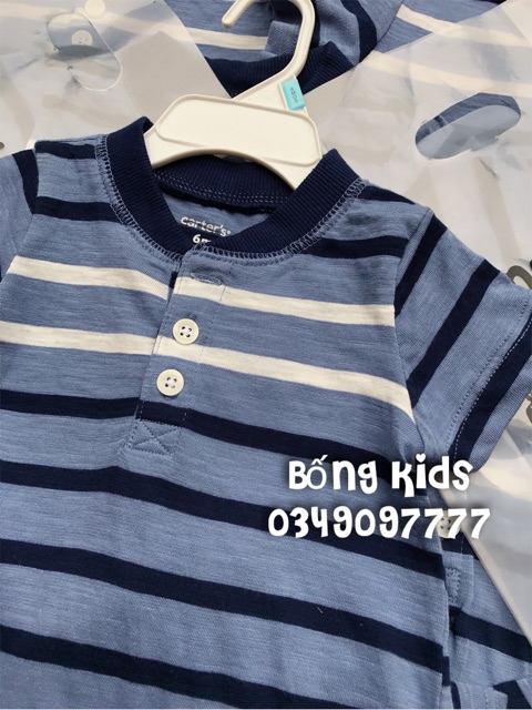 Body Đùi Bé Trai Kẻ Ngang Navy Carters