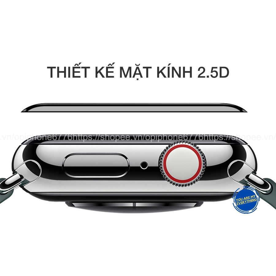 Kính cường lực bảo vệ toàn diện màn hình đồng hồ dành cho Apple watch 38mm 40mm 42mm