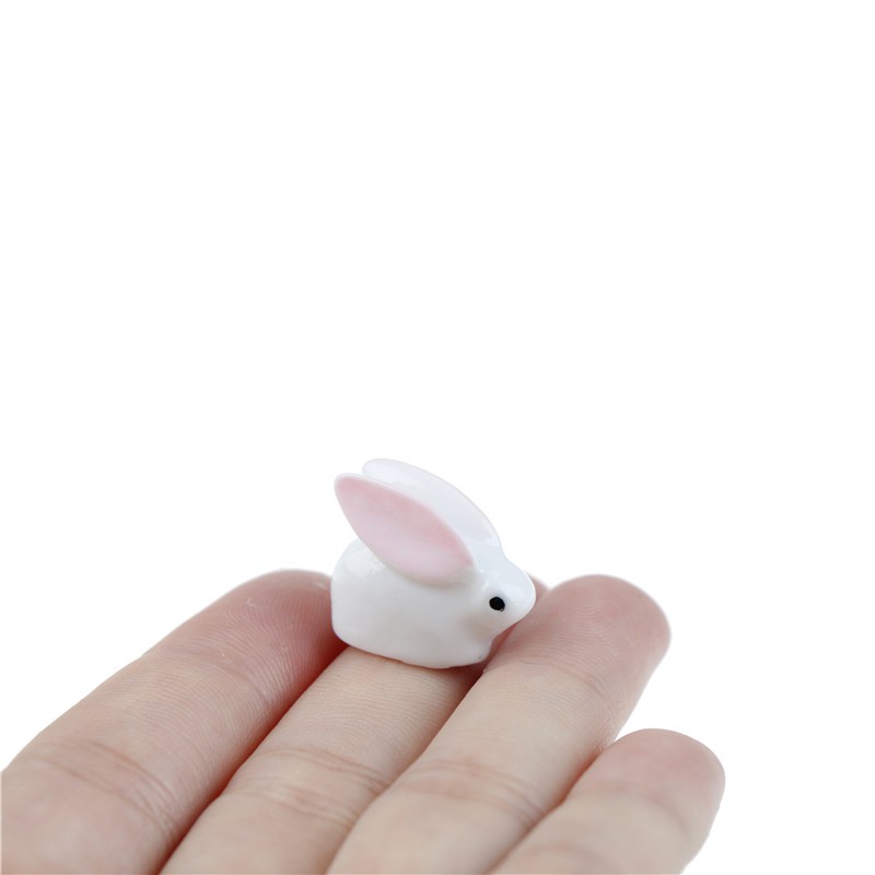1 Tượng Thỏ Mini Trang Trí Tiểu Cảnh Sân Vườn