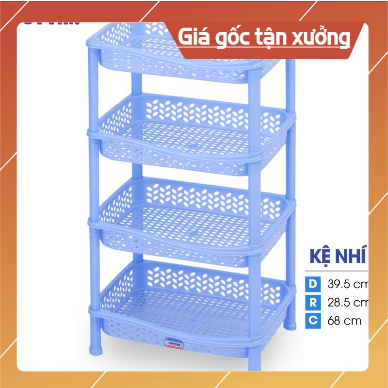 Kệ nhựa 4 tầng Duy Tân nhí lắp ghép đa năng no.666/4