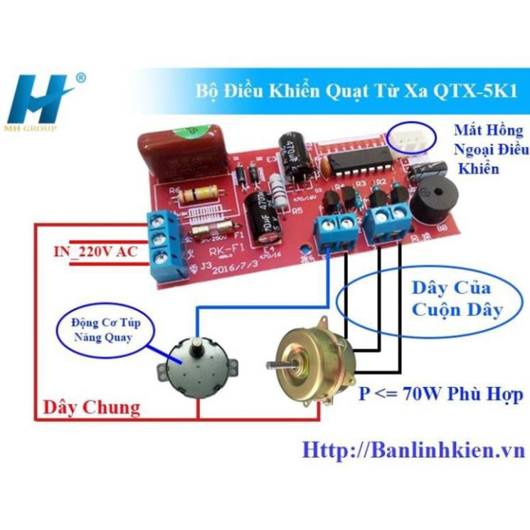 Bộ Điều Khiển Quạt Từ Xa QT-311 (Chế Quạt Thường Thành Từ Xa)