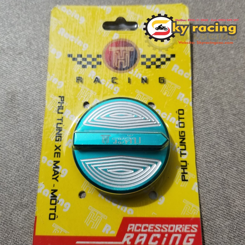 Nắp chụp hộp sên nhôm màu Honda Yamaha  kiểu mũi tên hình dáng bắt mắt