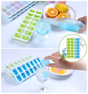 Khay làm đá silicon kèm nắp