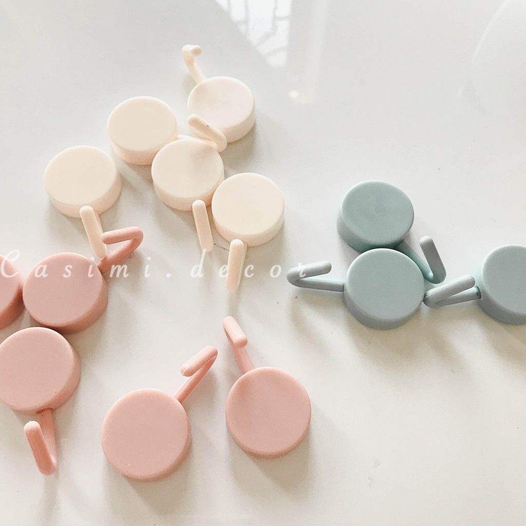 MÓC DÁN TRÒN TREO ĐỒ CUTE NHIỀU MÀU TRANG TRÍ NHÀ PHONG CÁCH HÀN QUỐC CASIMI.DECOR