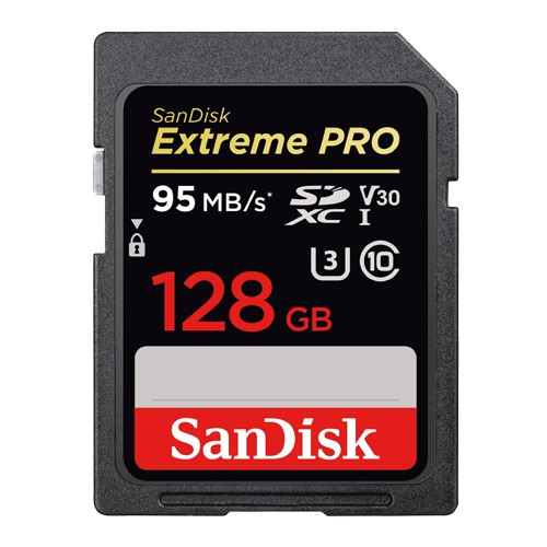 [Mã 99ELHA giảm 7% đơn 300K] Thẻ Nhớ Máy Ảnh SDXC SanDisk Extreme PRO V30 U3 128GB Class 10 UHS-I 95MB/S