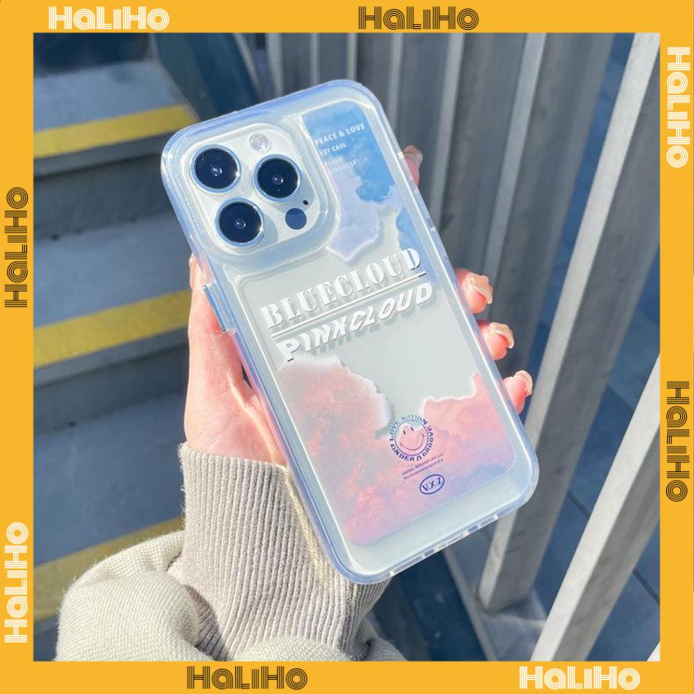 iPhone Case Clear Case Soft Thick TPU Shockproof HD Super Transparent Protection Camera Plating Button Smiley Cloud For iPhone 13 Pro Max iPhone 12 Pro Max iPhone 11 iPhone 7Plus
