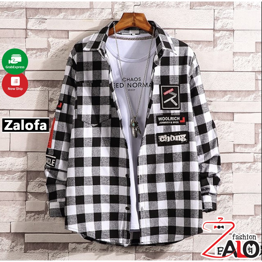 Áo Khoác Sơ Mi Caro Flannel Nam Nữ Chống Nắng Đa Năng Cực Chất Unisex Zalofa