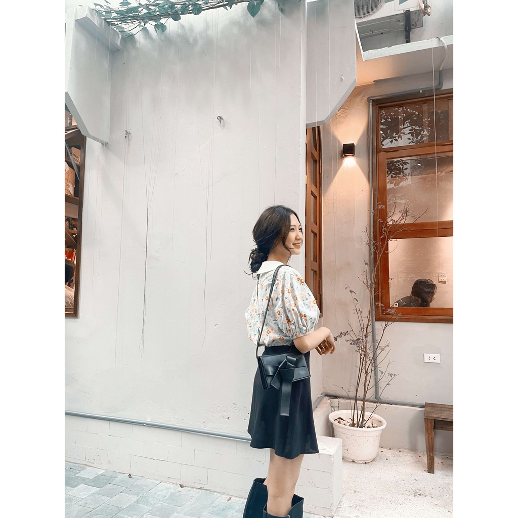 Áo hoa cổ nơ Emmy Top
