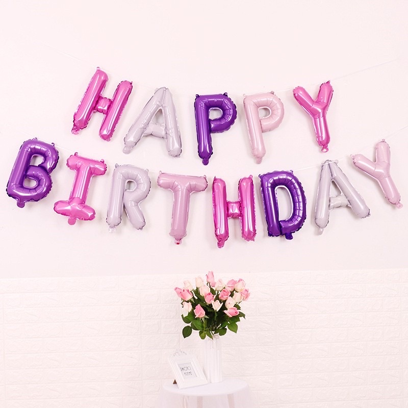 Bong bóng Happy birthday - trang trí sinh nhật