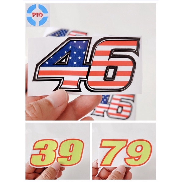 Tem Decal Số 79, 39 Tài Lộc May Mắn Dán Xe Máy, Ô Tô, Mũ Bảo Hiểm, Điện Thoại, Laptop Chống Thấm Nước, Chống Bay Màu