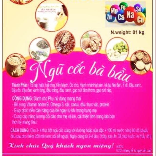 1kg Ngũ cốc bà bầu