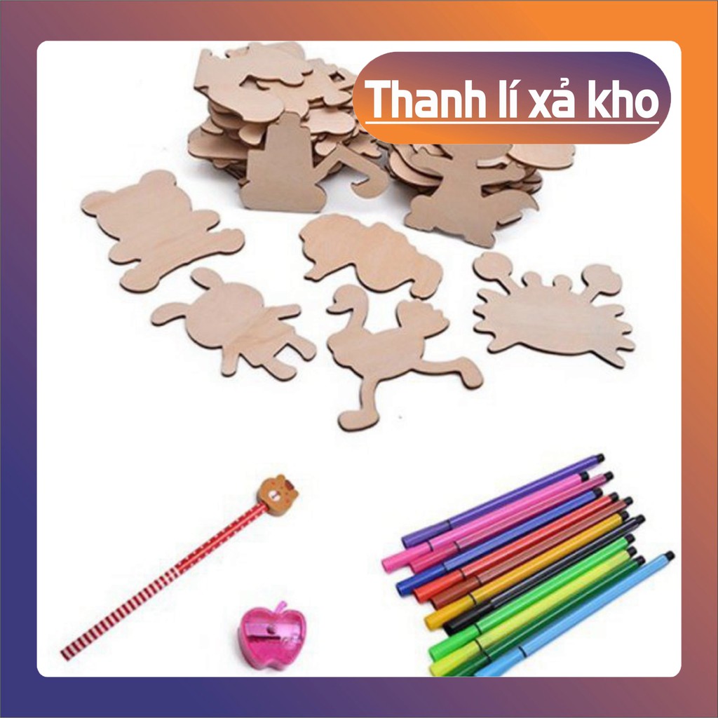 [FREE SHIP] Bộ khuôn vẽ tranh và tô màu bằng gỗ cho bé yêu [FREE SHIP]