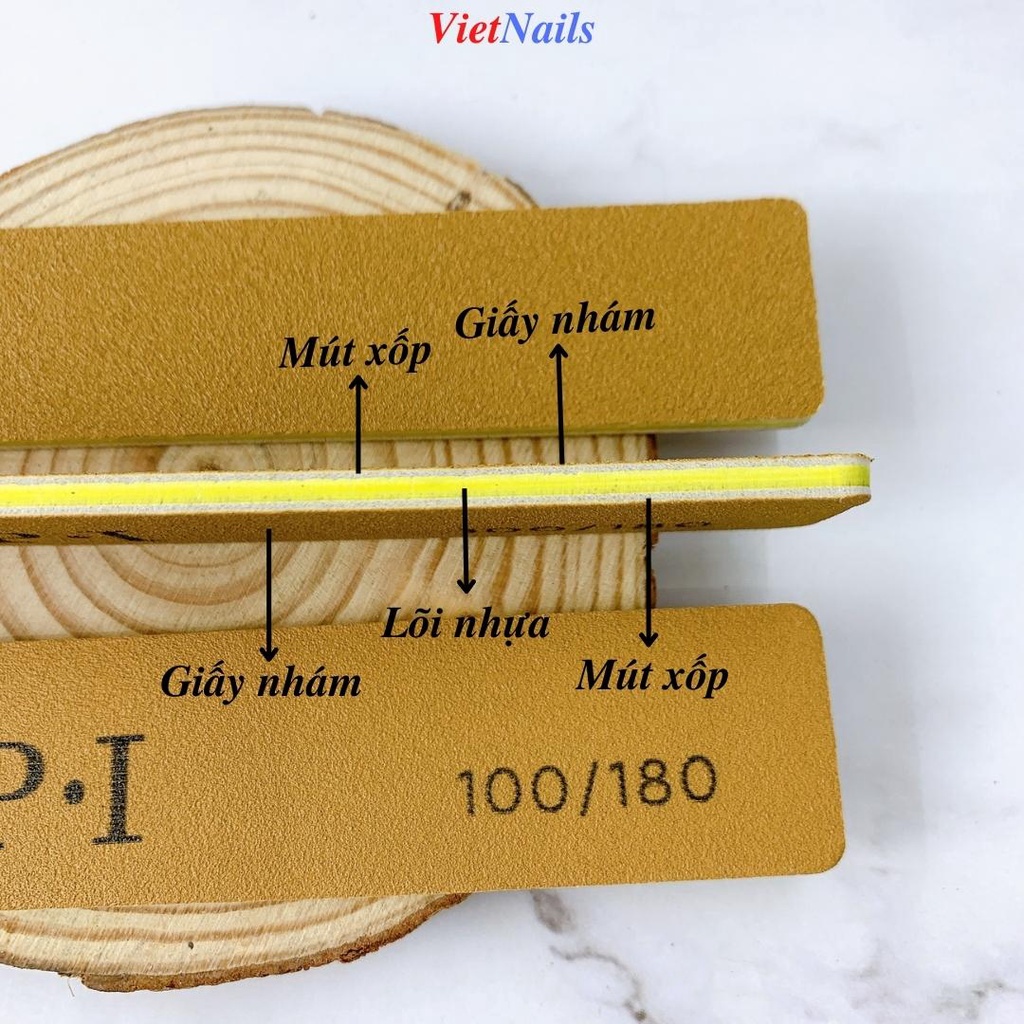 Dũa Móng Tay OPI Da Bò Dũa Móng Thật Móng Gel Nhám 100/180