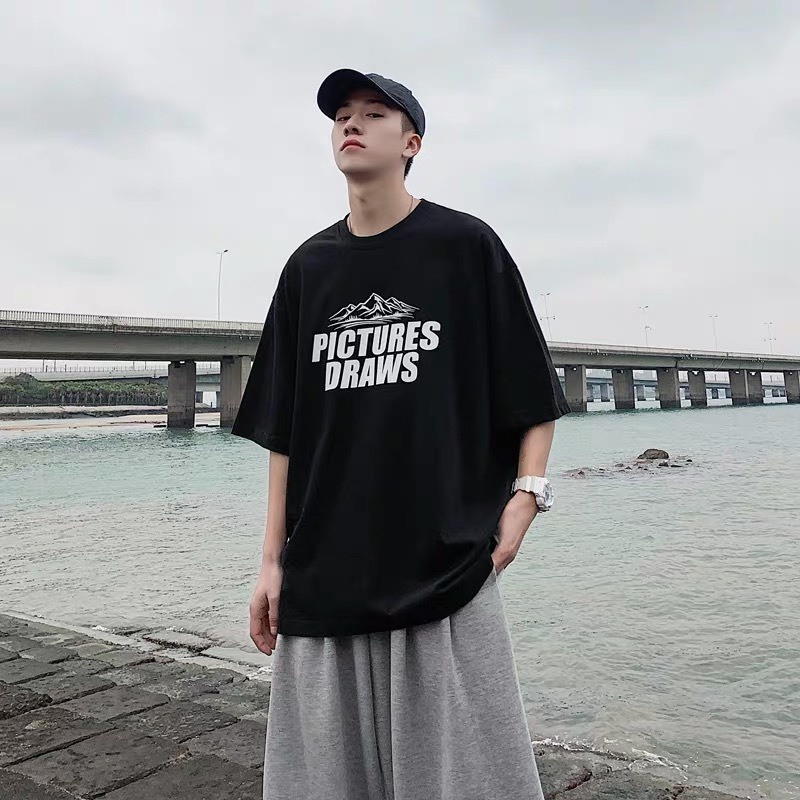 Áo thun form rộng nam nữ, áo phông tay lỡ unisex ATL125