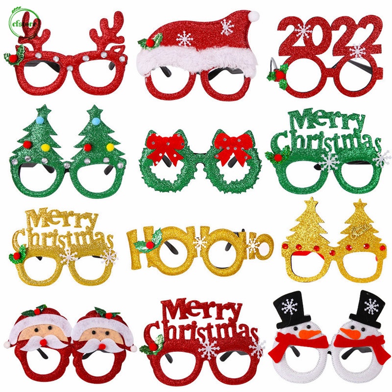 Mắt kính họa tiết giáng sinh dễ thương bắt mắt sành điệu