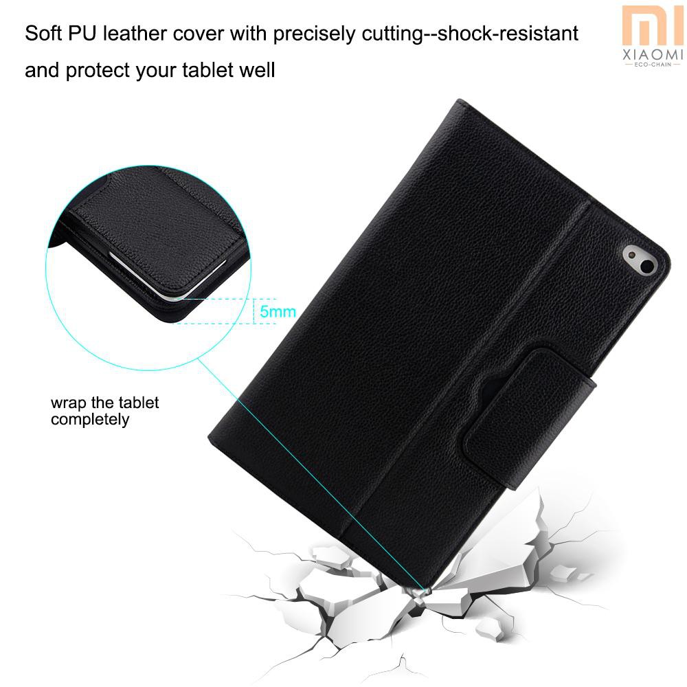 【shine】Detachable Wireless Bluetooth Keyboard Foldable Folding PU Leather Cover Case Stand with Auto Wake/Sleep for  M2 10.1
